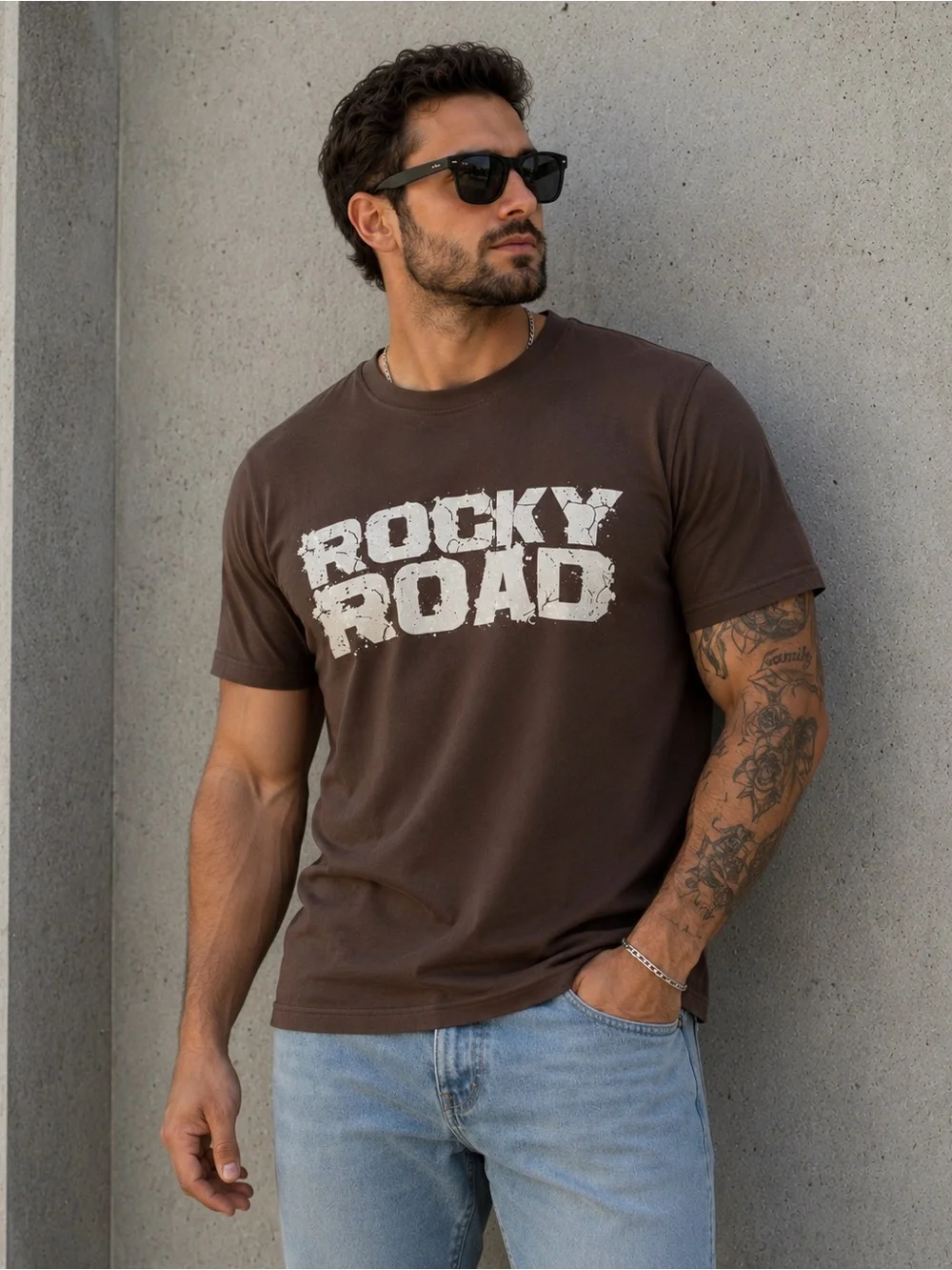 New! Moneybagg Yo Rocky Road Brown Graphic Tee 2XL NWOT Soft Distressed Logo